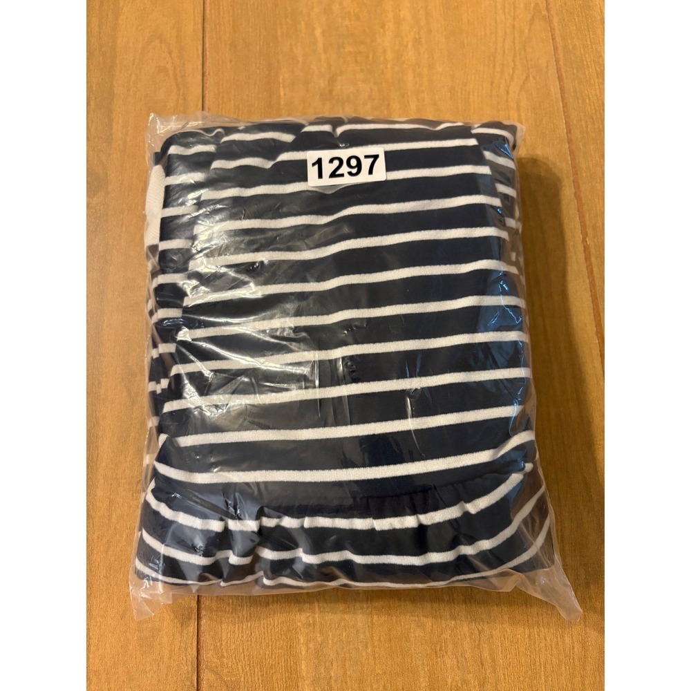 Nautica Jeans Polo Dress XL Navy White Striped Sleeveless Tiered 1844377 - Picture 11 of 11